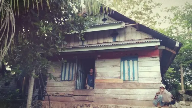 Kondisi rumah La Rungge, di Desa Lowu-lowu, Buton Tengah.(Liputan6.com/Ahmad Akbar Fua)