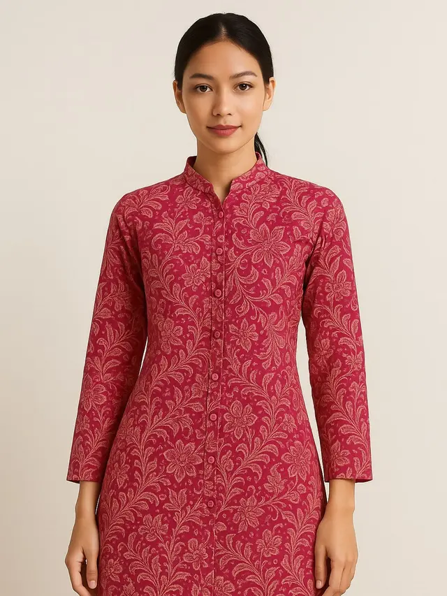 Model Batik Tunik Slimfit Wanita Terbaru