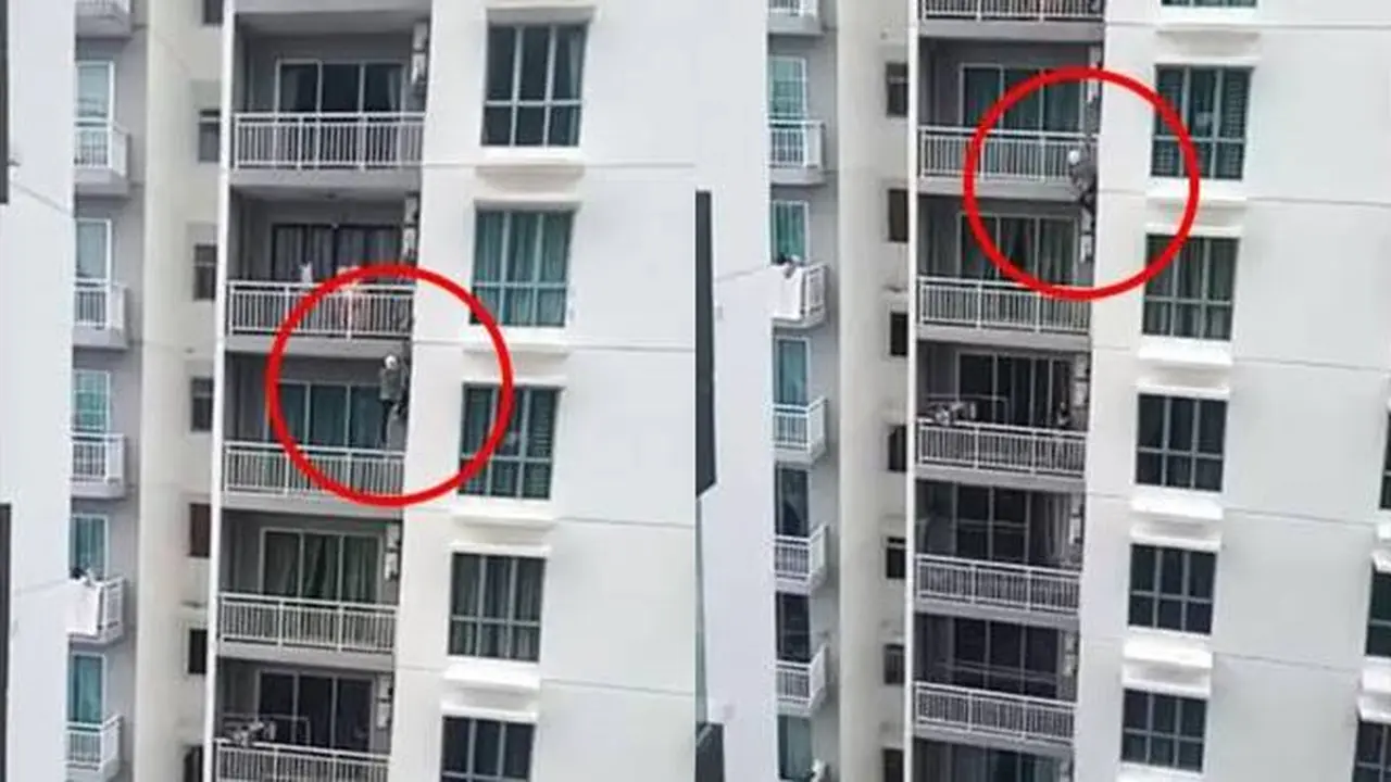 Aksi Pencuri Bak Spiderman, Panjat Gedung Hingga Lantai 18