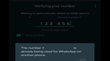 Kode khusus dari WhatsApp