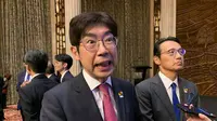 Duta Besar Jepang untuk ASEAN Kiya Masahiko dalam acara ASEAN Council of Japan Alumni (ASCOJA), Jumat (8/7/2023). (Liputan6/Benedikta Miranti)