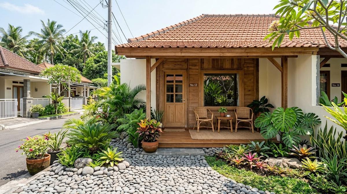Ide Gravel Garden di Teras Rumah