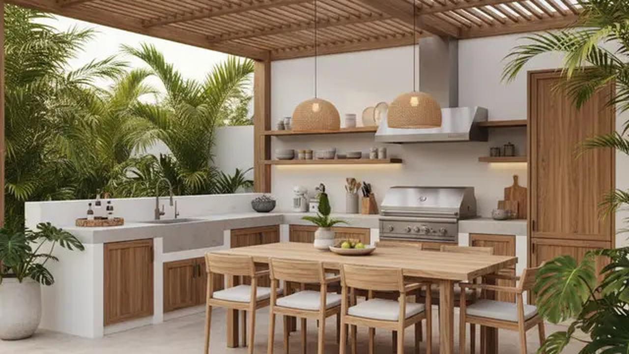9 Dapur Outdoor Sederhana tapi Berkelas, Cocok untuk Rumah di Daerah Panas