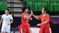 Timnas Futsal Putri Indonesia tampil perkasa dengan meraih kemenangan 9-0 atas Makau pada pamungkas Grup A AFC Womens Futsal Championship 2018. (dok. AFC)