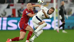 Timnas Inggris berhasil menundukkan perlawanan Serbia dengan skor 1-0. (OZAN KOSE/AFP)