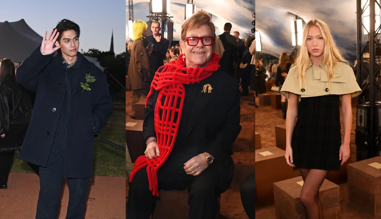 Pameran busana Burberry di London dihadiri sederet artis papan atas. Mereka mengenakan trench coat yang jadi item fashion ikonik Burberry. Ada siapa saja? [Burberry]
