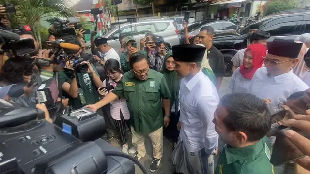 Ketua Umum Partai Solidaritas Indonesia (PSI), Kaesang Pangarep saat bersilaturahmi ke Markas Partai Kebangkitan Bangsa (PKB) di Jalan Raden Saleh, Jakarta Pusat, Selasa (6/8/2024).