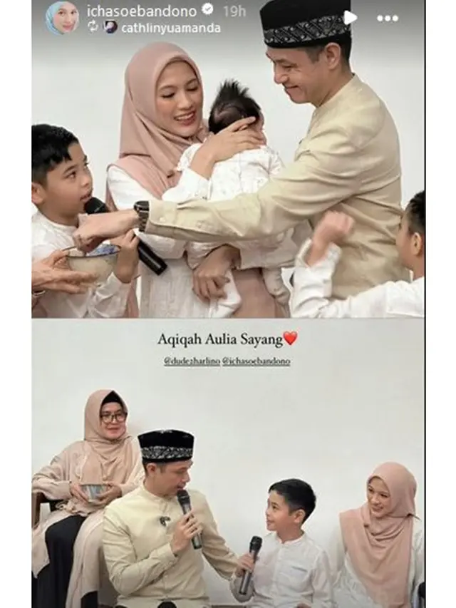 6 Potret Akikah Anak Ketiga Alyssa Soebandono dan Dude Harlino, Penuh Khidmat