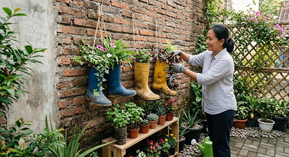 12 Cara Membuat Taman Kecil di Sudut Rumah Tanpa Biaya Mahal, Bisa Pakai Barang Bekas