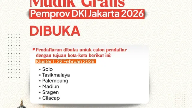 Mudik Gratis Dishub 2026 DKI Jakarta