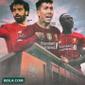Liverpool - Mohamed Salah, Roberto Firmino, Sadio Mane (Bola.com/Adreanus Titus)