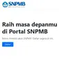 Membuka halaman registrasi akun SNPMB 2024. (Liputan6.com/web/kemdikbud.go.id)
