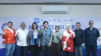 Konferensi pers Kejurnas Renang Perairan Terbuka bertajuk A-Stream Open Water Swimming Series 2025. (Bola.com/M. Iqbal Ichsan)