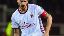 7. Leonardo Bonucci - Tahun perdana Yonghong Li memimpin, AC Milan langsung melakukan pembelian besar-besaran. Salah satunya ialah Bonucci yang didatangkan dari Juventus. (AFP/Miguel Medina)