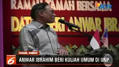 Tokoh reformasi Malaysia itu menjelaskan saat memberikan kuliah umum di hadapan para mahasiswa Universitas Negeri Padang, Sumatera Barat.