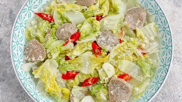 sawi putih daging untuk menu sahur Ramadhan