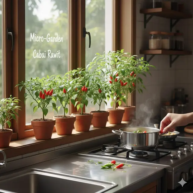 Micro-Garden di Area Jendela (Gemini AI)