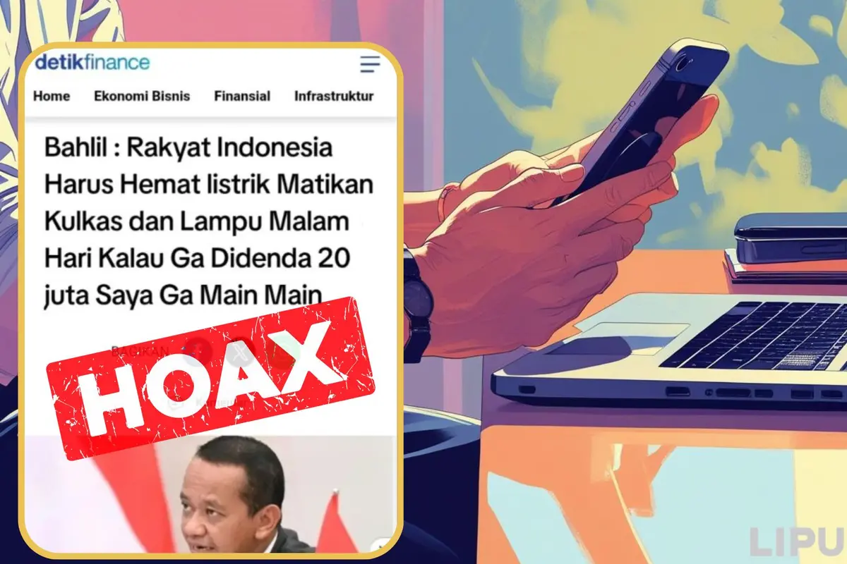 Klaim Bahlil  Lahadalia akan denda Rp 20 juta bagi rakyat yang tak matikan kulkas pada malam hari