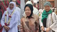 Tiga calon gubernur Pilkada Jatim 2024. Dari kiri: Khofifah Indar Parawansa, Tri Rismaharini dan Luluk Nur Hamidah. (Istimewa)