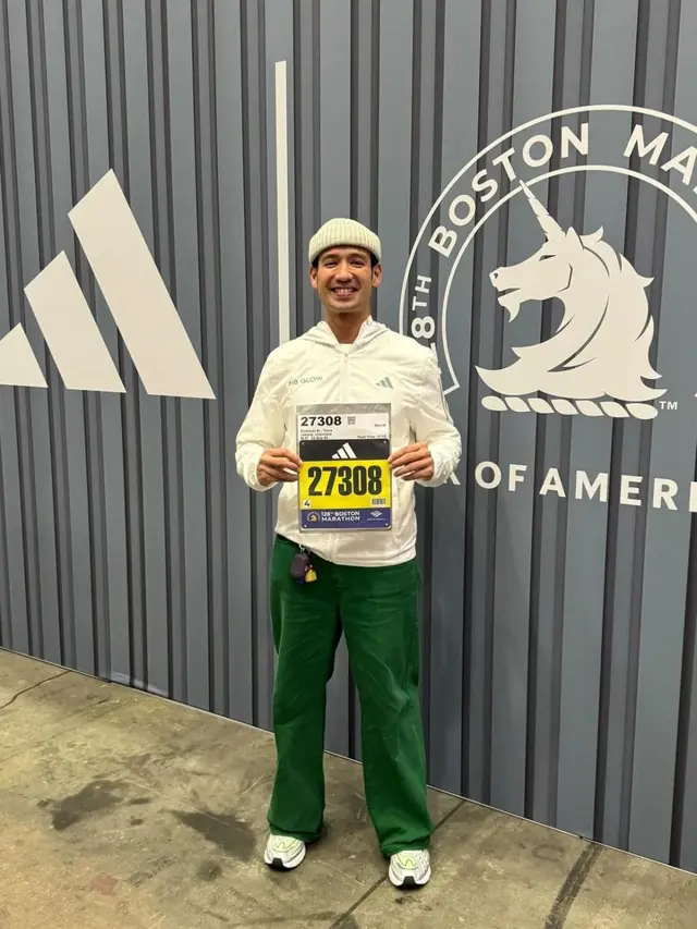 7 Potret Tarra Budiman Ikut Marathon di Boston, Cuma Lebaran Sehari di Indonesia