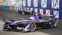 Sam Bird memenangi balapan seri ke-10 Formula E yang berlangsung di New York, Minggu atau Senin (17/7/2017) dini hari WIB. (AP Photo/Michael Noble Jr.)