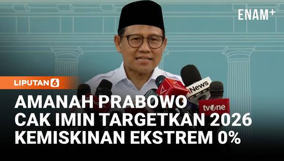 Menko Cak Imin Pegang Amanah Prabowo, Kemiskinan Ekstrem Nol Persen Akhir 2026