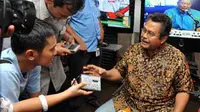 Ketua tim pemenangan pemilu pasangan capres cawapres JK-Wiranto, Fahmi Idris menjelaskan mengenai dugaan adanya pelanggaran pilpres ketika jumpa pers di Jakarta.(Antara)