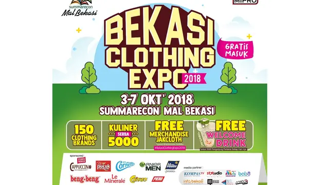 Diskon belanja di Bekasi Clothing Expo 2018