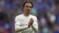 Jack Grealish di rekrut oleh Manchester City pada bursa transfer musim panas ini. Dirinya didatangkan dari Aston Villa dengan harga 100 juta Poundsterling. Nilai tranfernya menjadi yang termahal di Liga Inggris. (Foto: AP/Alastair Grant)