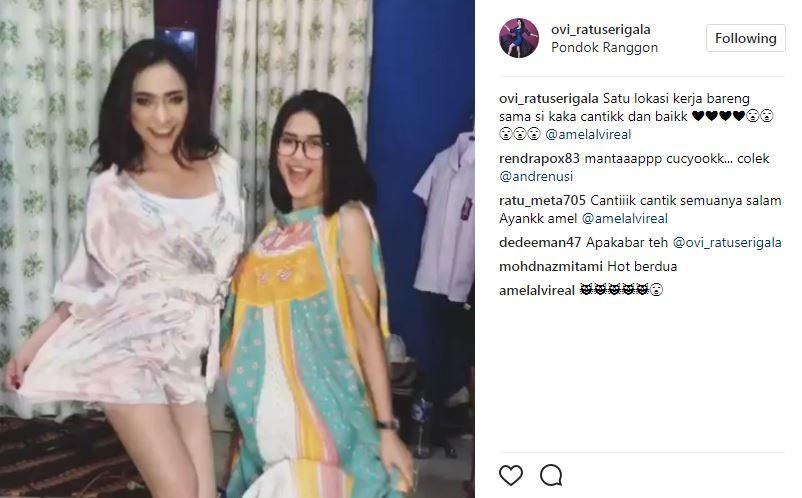 Ovi Sovianti dan Amel Alvi [foto: instagram/ovi_ratuserigala]