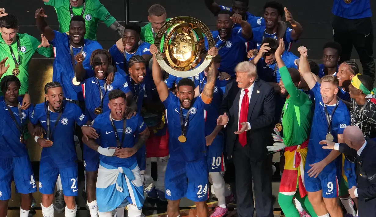 Chelsea resmi menyandang status juara Piala Dunia Antarklub untuk kedua kalinya. (TIMOTHY A. CLARY/AFP)