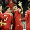 Para pemain Timnas Swiss merayakan gol yang dicetak Granit Xhaka ke gawang Israel pada laga Grup I Kualifikasi Euro 2024 di Stade de Geneve, Geneva, Swiss (28/3/2023). Swiss total mengoleksi 8 gol tanpa kebobolan di Grup I. Renato Steffen dkk mampu menang 5-0 atas Belarusia dan 3-0 atas Israel. (Keystone via AP Photo/Salvatore Di Nolfi)