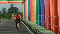 Menparekraf Sandiaga Uno menjajal triathlon di Belitung, Sabtu, 6 Februari 2021. (dok. Biro Humas dan Komunikasi Publik Kemenparekraf)