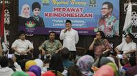 Ketum PKB, Muhaimin Iskandar memberi sambutan saat membuka diskusi di DPP PKB, Jakarta, Minggu (23/7). Diskusi bertemakan "Merawat Keindonesiaan Tolak Radikalisme, Lawan Intoleransi" sekaligus rangkaian Harlah ke-19 PKB. (Liputan6.com/Faizal Fanani)