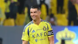 Gol lewat penalti pada menit ke-42 tersebut membalikkan keadaan dan memastikan kemenangan Al Nassr atas Al Okhdood, yang sebelumnya unggul lebih dulu. (AFP/Fayez Nureldine)