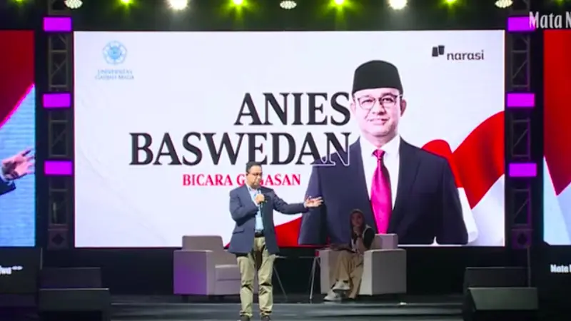 Bakal Calon presiden (Bacapres) Koalisi Perubahan Anies Baswedan saat menghadiri acara Mata Najwa