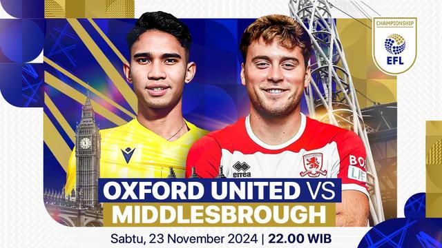 Oxford United Vs Middlesbrough di EFL Championship 2024/2025