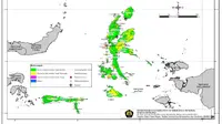 Peta Prakiraan Wilayah Potensi Terjadinya Gerakan Tanah Pada Bulan Agustus 2024 Kecamatan Pulau Ternate, Kota Ternate, Provinsi Maluku Utara. (sumber gambar: PVMBG)