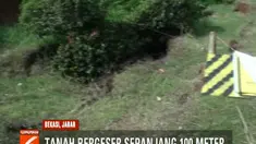 Tanah bergeser sepanjang 100 meter dengan kedalaman mencapai 1 meter. Selain bergeser, juga terlihat beberapa titik lubang yang menganga.