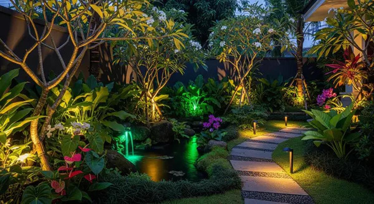 8 Model Taman Depan Rumah dengan Lampu Sorot Estetik dan Anti Ular, Ini Tips Penataannya