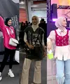 Padu padan oversized shirt warna fuschia dengan long pants dan hijab serba hitam dari Citra Kirana makin kece dengan scarf warna-warni yang disematkan di lehernya. [@ericaputrii]