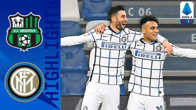 Berita video highlights pekan ke-9 Liga Italia 2020/2021, Inter Milan menang telak 3-0 atas Sassuolo pada Sabtu (28/11/2020) malam hari WIB.