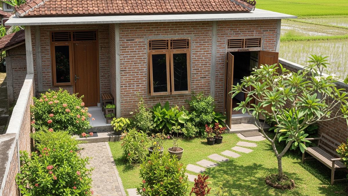 9 Contoh Rumah 1 Lantai di Kampung dengan Backyard Nyaman Buat Keluarga, Hemat Biaya