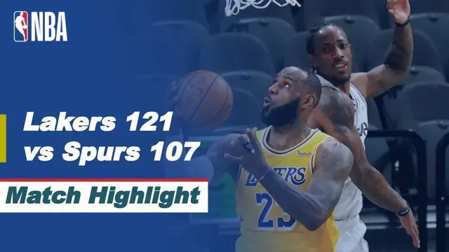 VIDEO: Highlights NBA, LA Lakers Kalahkan San Antonio Spurs 121-107