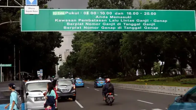 Ganjil genap di Jakarta.