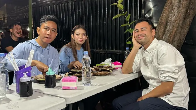 Raffi Ahmad temani Gibran dan Selvi makan