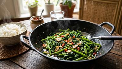 5 Cara Membuat Tumis Kangkung agar Tidak Cepat Hitam, Tetap Hijau dan Renyah