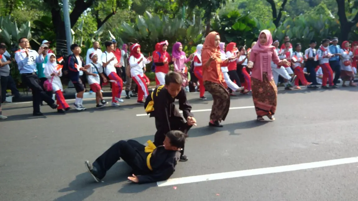 Serunya Parade RPTRA Jakarta. (Liputan6.com/Ahmad Romadoni)