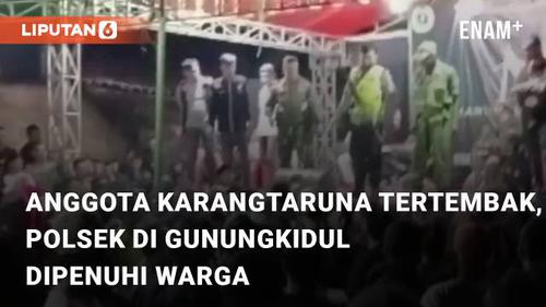 VIDEO: Anggota Karangtaruna Meninggal Setelah Tertembak, Polsek Girisubo Gunungkidul Dipenuhi Warga