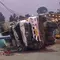 Trek Cugenang Memakan Korban, Korban Terpental Dihantam Truk Backhoe